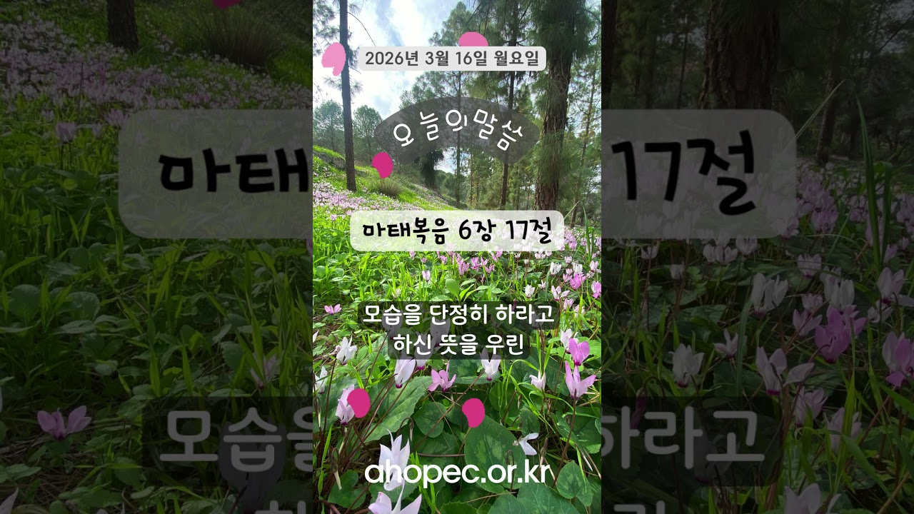 2026년 3월 16일 월요일