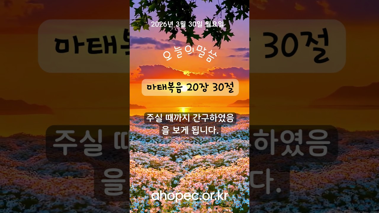 2026년 3월 30일 월요일