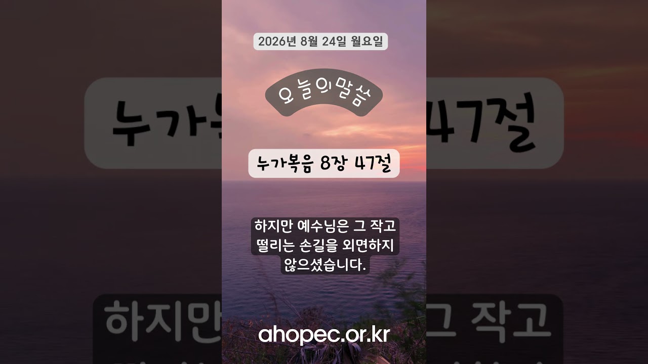 2026년 8월 24일 월요일