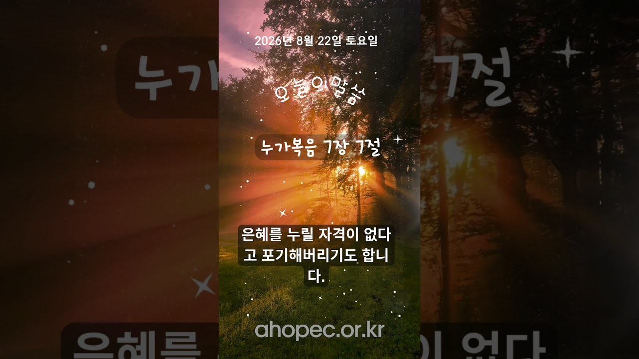 2026년 8월  22일  토요일