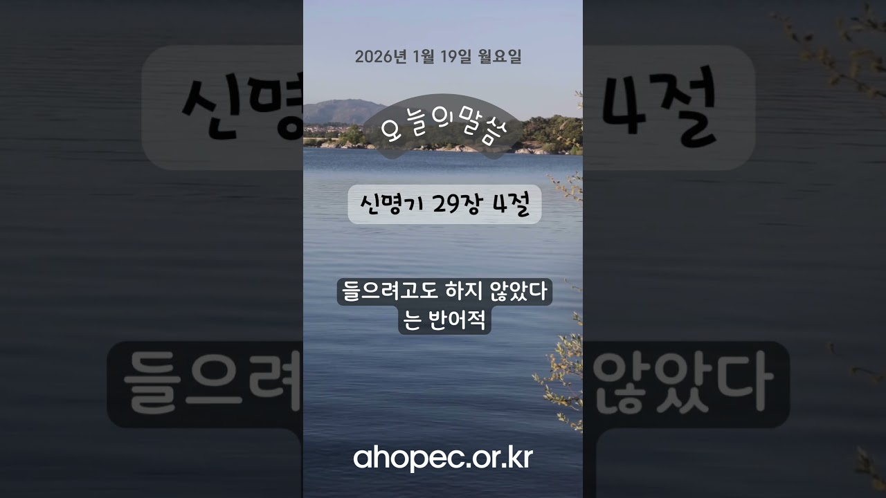 2026년 1월 19일 월요일